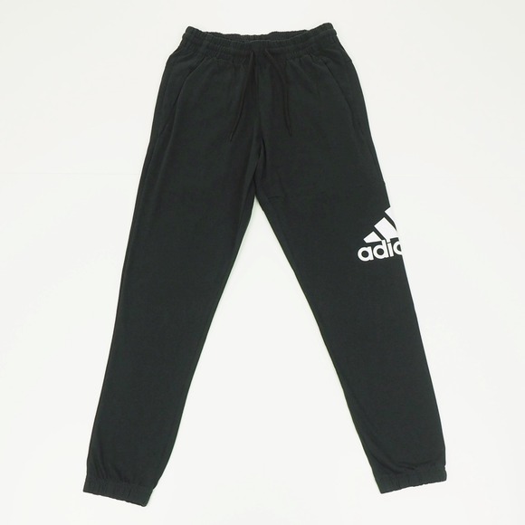 Adidas Essentials Tapered Badge of Sport Sweatpants Pants Mens Small Black Logo - Picture 1 of 4